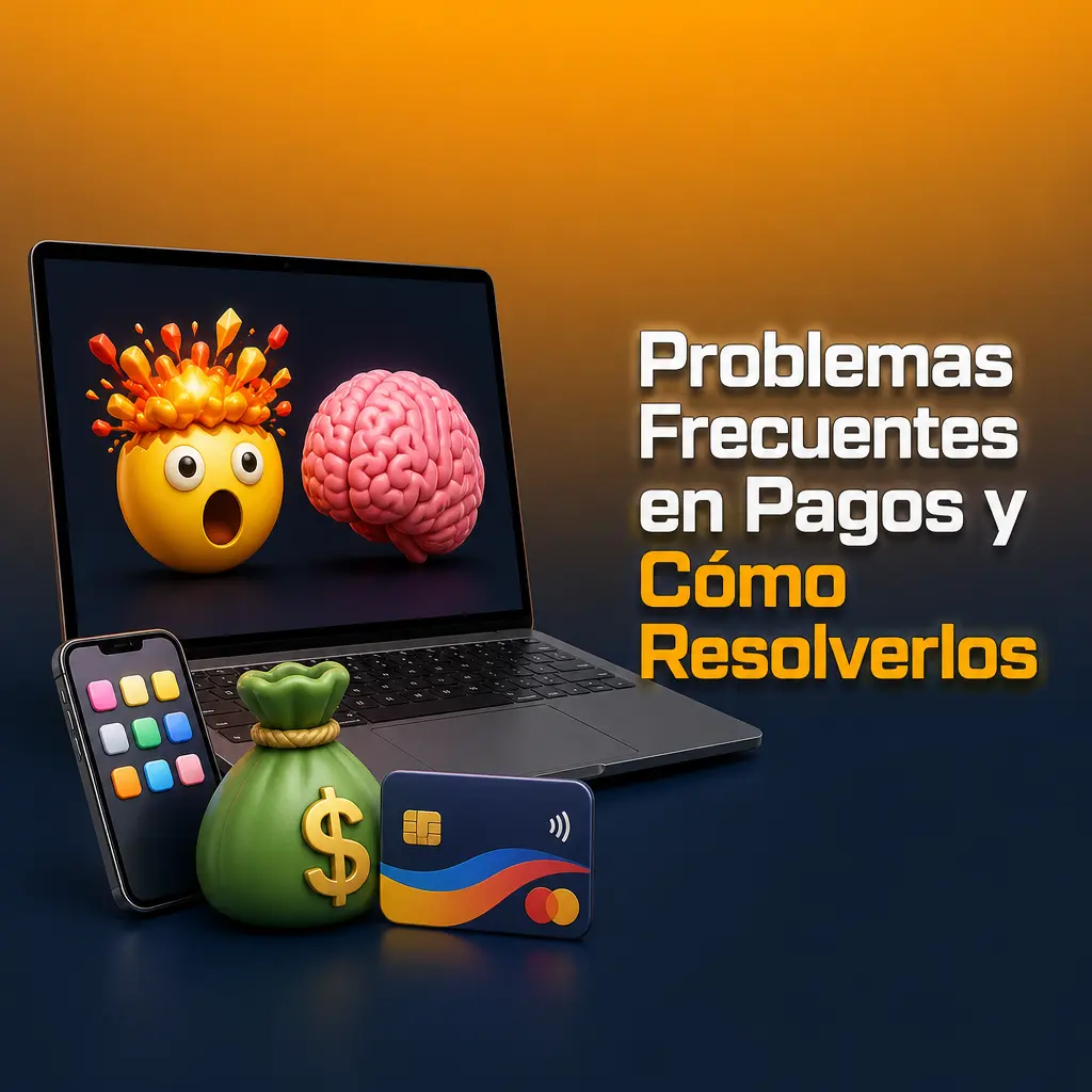 Usuario revisando un pago rechazado en una aplicación de banco
