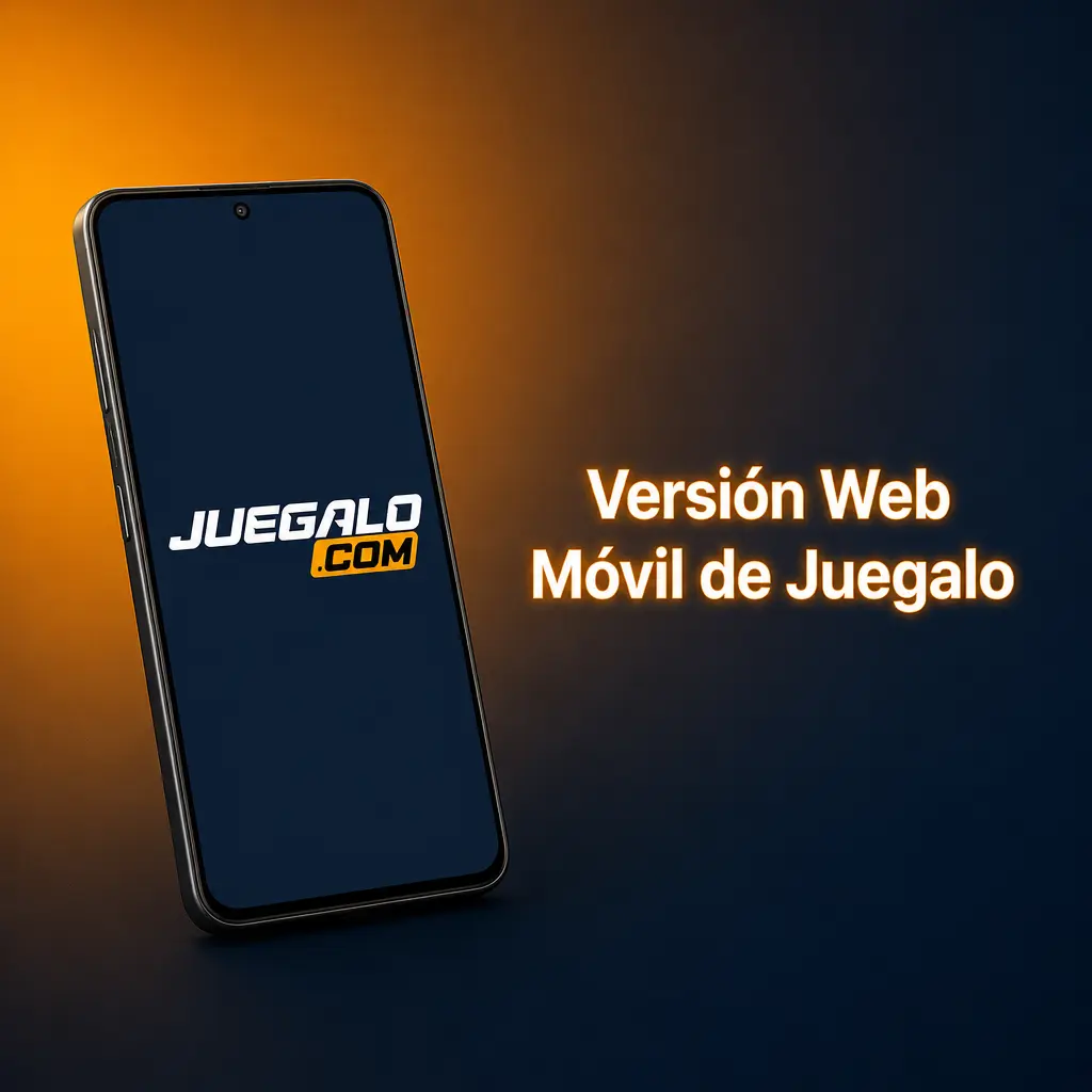 Versión web móvil de Juegalo en un celular
